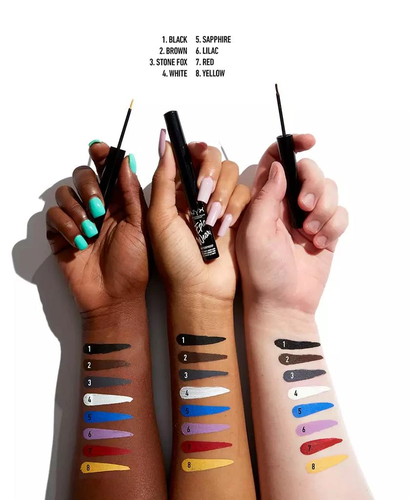 商品NYX Professional Makeup|Epic Wear Long-Lasting Waterproof Liquid Eyeliner,价格¥82,第4张图片详细描述
