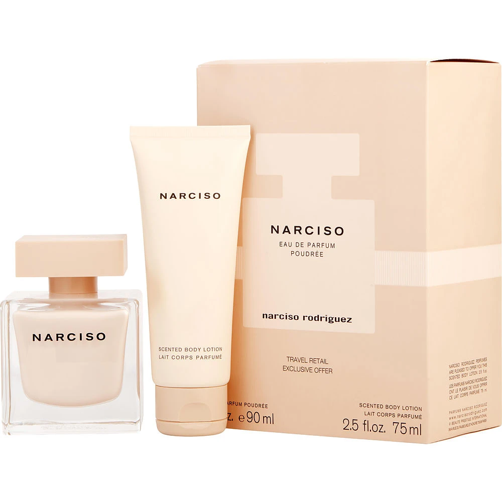 商品Narciso Rodriguez|NARCISO RODRIGUEZ 纳茜素 粉麝香女士香水套装（香水 EDP 90ml+身体乳 75ml）/套,价格¥891,第1张图片