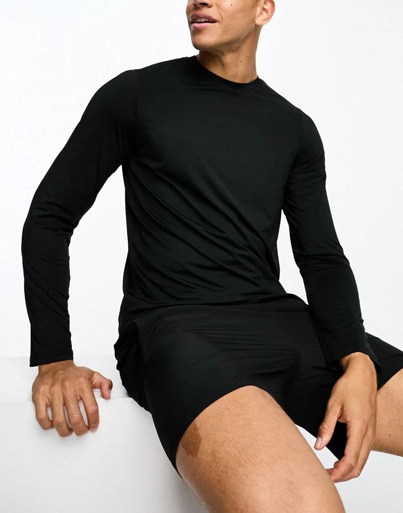 商品ASOS|ASOS 4505 all sports long sleeve t-shirt with quick dry in black,价格¥110,第1张图片