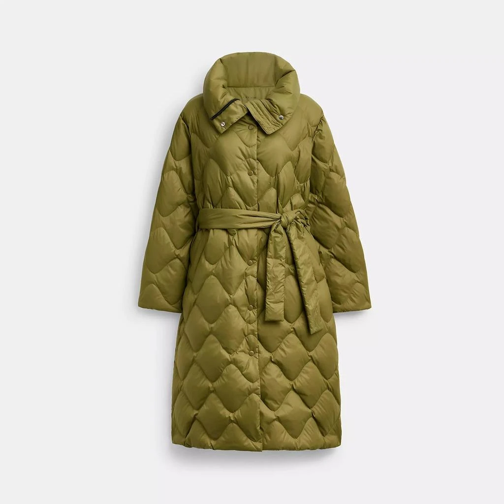 商品Coach|Quilted Long Puffer In Recycled Nylon,价格¥2600,第2张图片详细描述