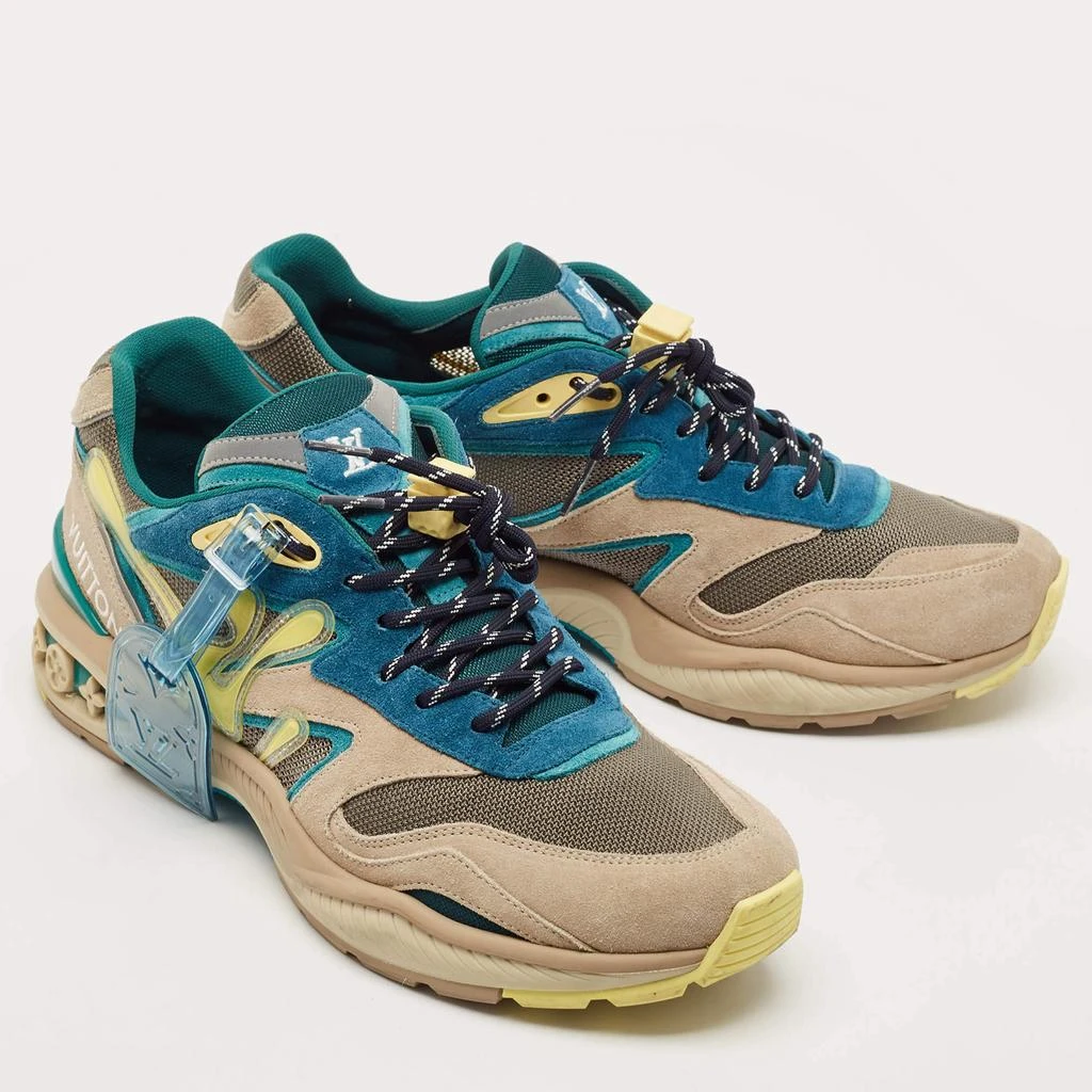 商品[二手商品] Louis Vuitton|Louis Vuitton Multicolor Leather and Mesh LV Trail Sneakers Size 42.5,价格¥4319,第4张图片详细描述