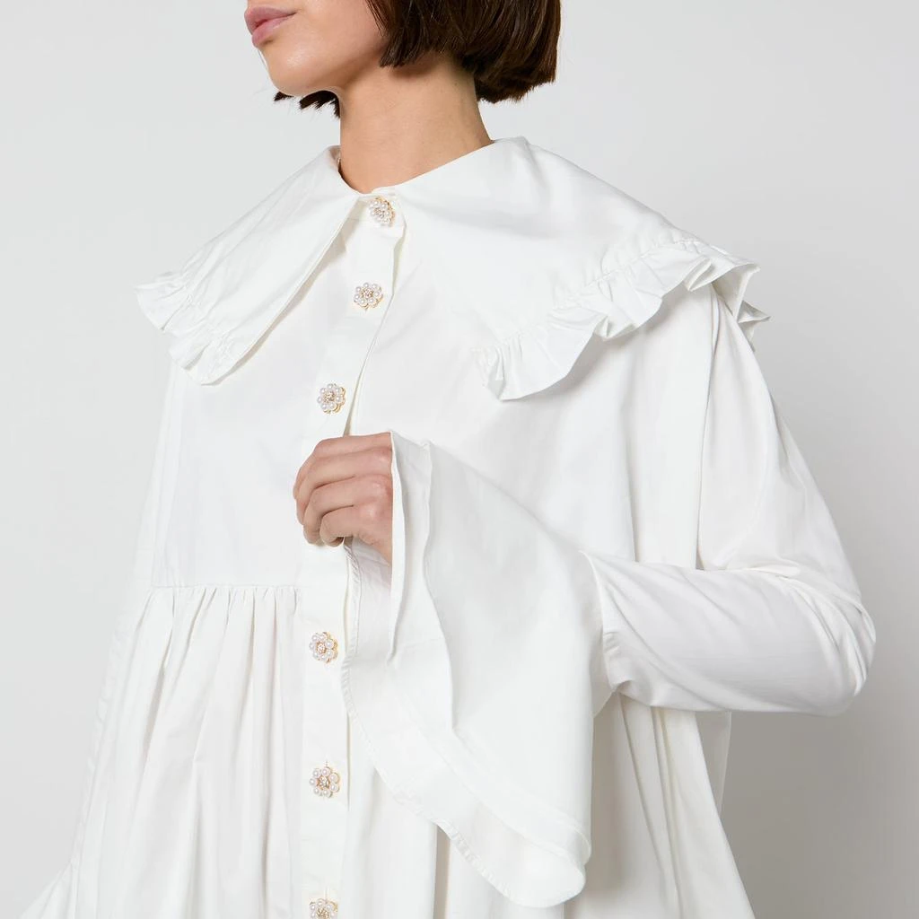 商品Sister Jane|Sister Jane Curious Collar Cotton-Poplin Mini Dress,价格¥572,第4张图片详细描述