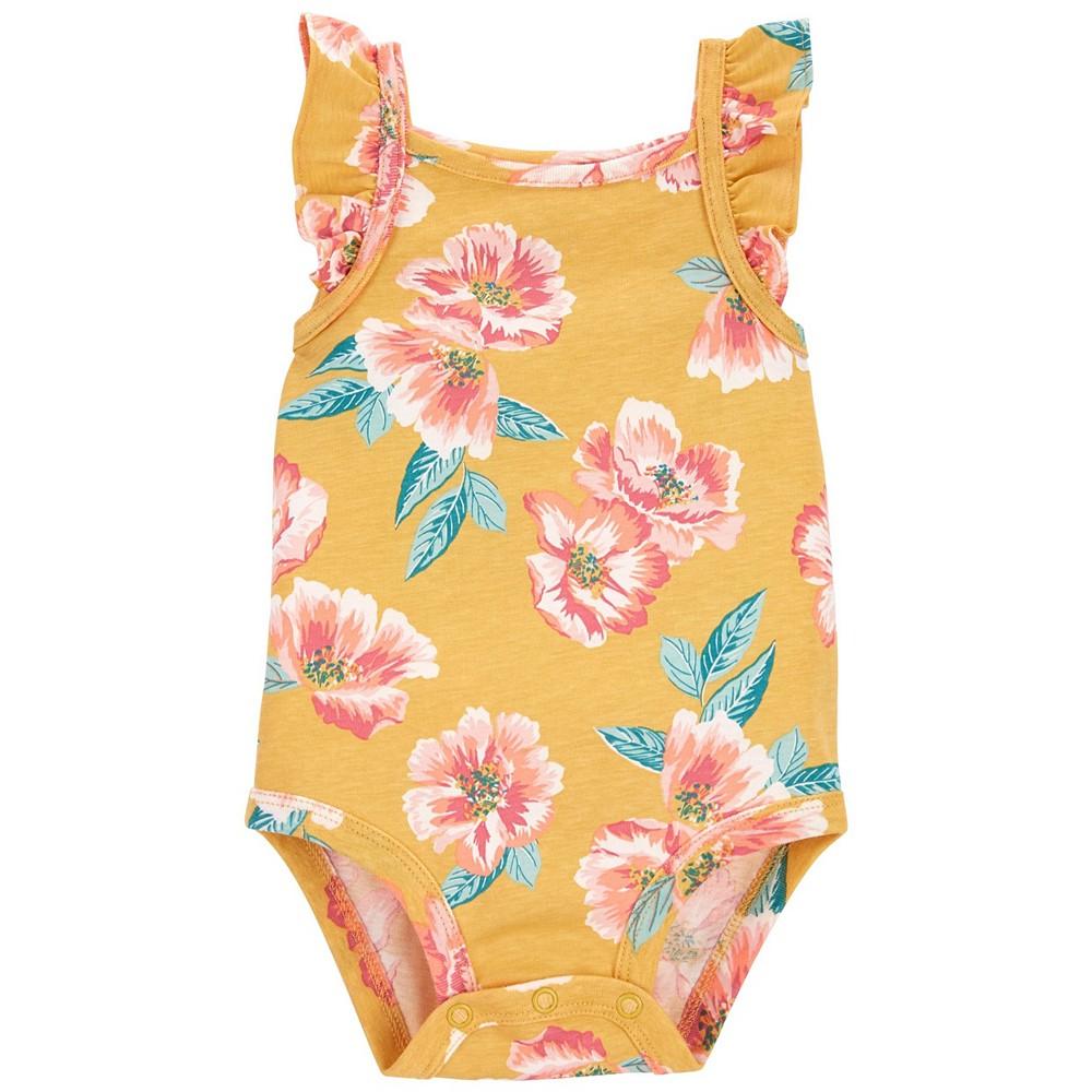 Baby Girls Floral Tank Top Bodysuit商品第1张图片规格展示