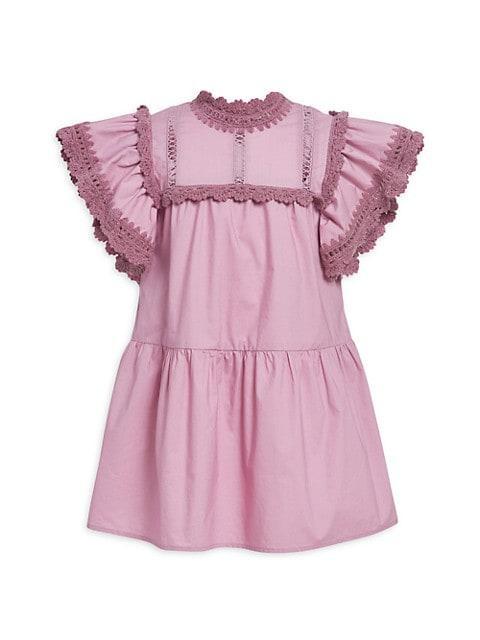 商品Sea|Little Girl's & Girl's Rylee Crochet-Trimmed Dress,价格¥639,第1张图片