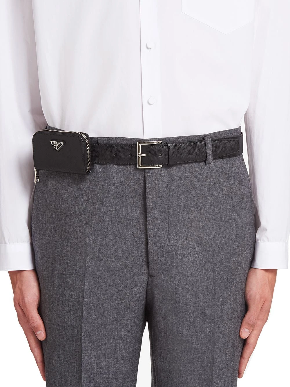 商品Prada|Prada 男士腰带 2CM235053F0002 黑色,价格¥4080,第3张图片详细描述