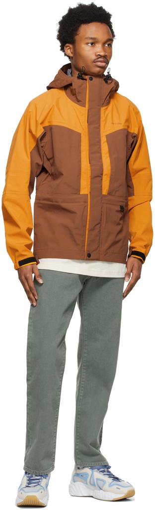 Brown & Orange Color Block Jacket商品第4张图片规格展示