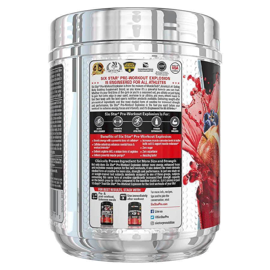商品Six Star|Pre Workout Explosion Fruit Punch,价格¥149,第2张图片详细描述