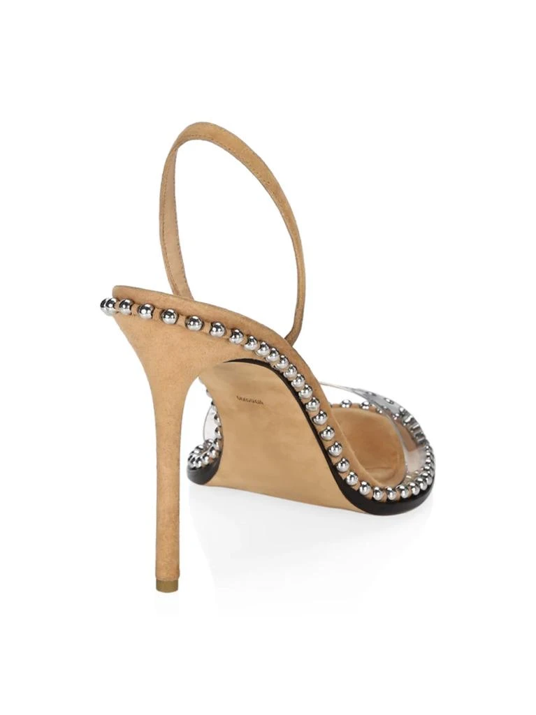 商品Alexander Wang|Nova Studded PVC & Suede Slingback Sandals,价格¥4479,第3张图片详细描述