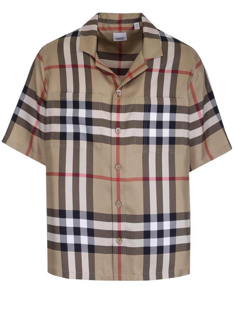 商品Burberry|Burberry Checked Short-Sleeved Shirt,价格¥3660-¥7320,第1张图片