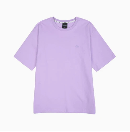 商品Evisu|【享贝家】（国内现货-QD）Evisu 福神 纯色小标圆领休闲宽松短袖T恤 男女同款 粉紫 EU5UTS925LV,价格¥164,第1张图片