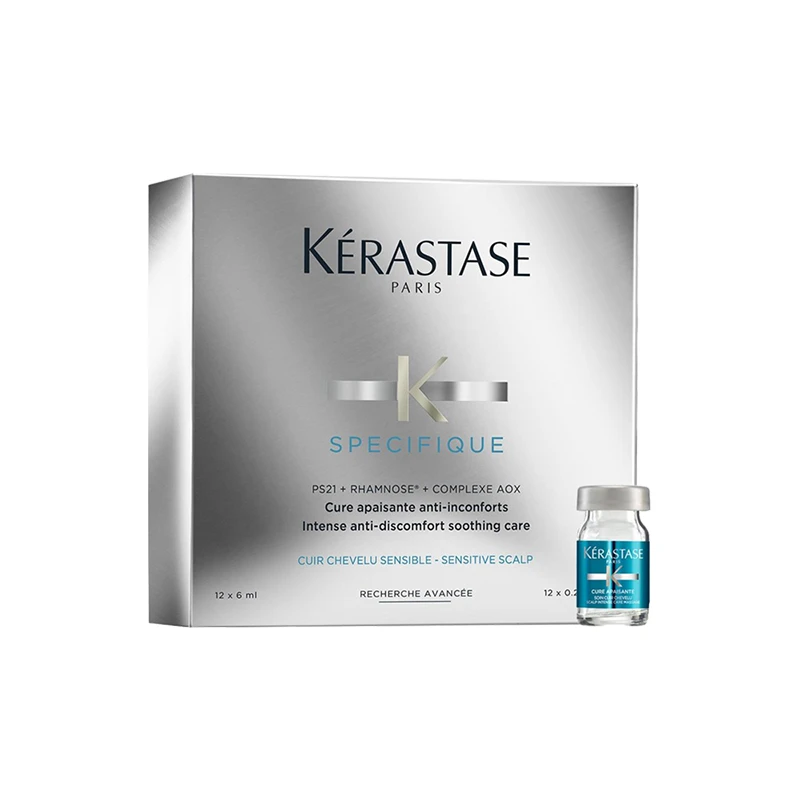 商品Kérastase|卡诗舒缓止痒头皮精华液蓝安瓶6mlx12,价格¥399,第1张图片