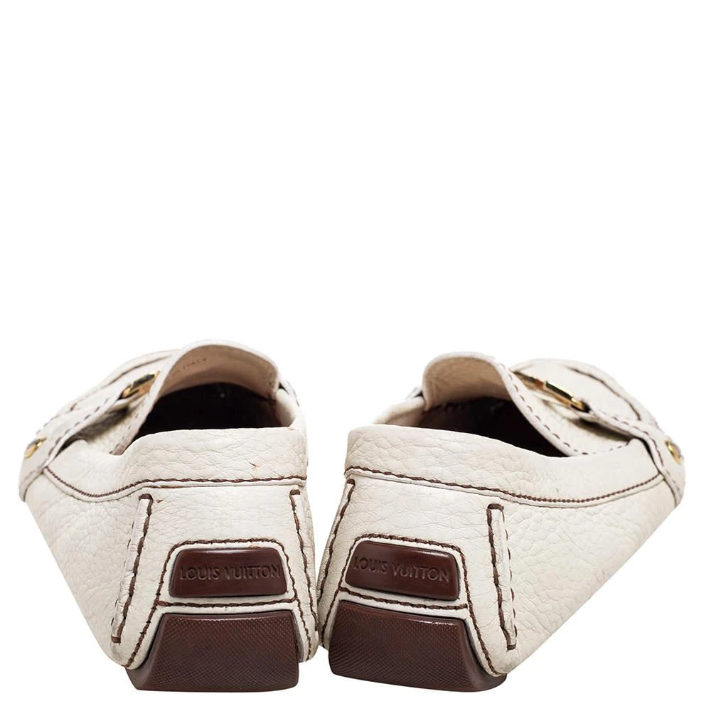 商品[二手商品] Louis Vuitton|Louis Vuitton Cream Leather Monte Carlo Loafers Size 37.5,价格¥2882,第5张图片详细描述