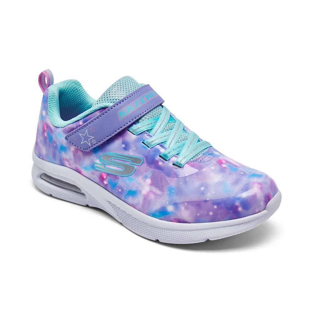 商品SKECHERS|Little Girls Microspec Max - Spiral Galaxy Stay-Put Casual Sneakers from Finish Line,价格¥330,第1张图片