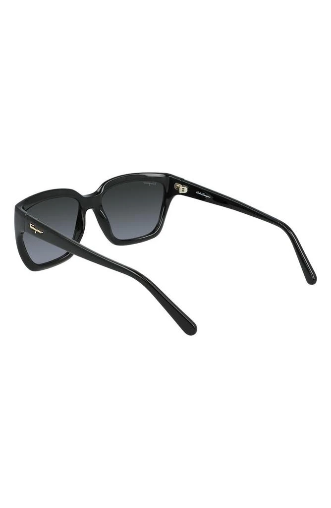 商品Salvatore Ferragamo|Salvatore Ferragamo Classic Logo 59mm Gradient Rectangle Sunglasses,价格¥682,第3张图片详细描述