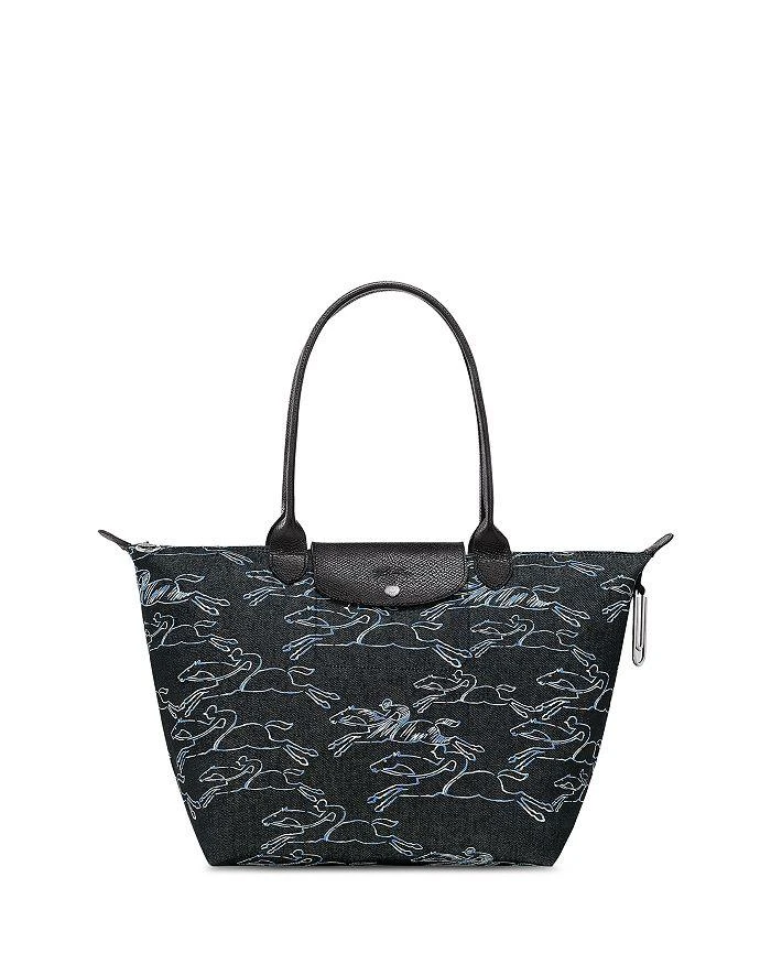 商品Longchamp|Le Pliage Large Denim Tote,价格¥1514,第1张图片