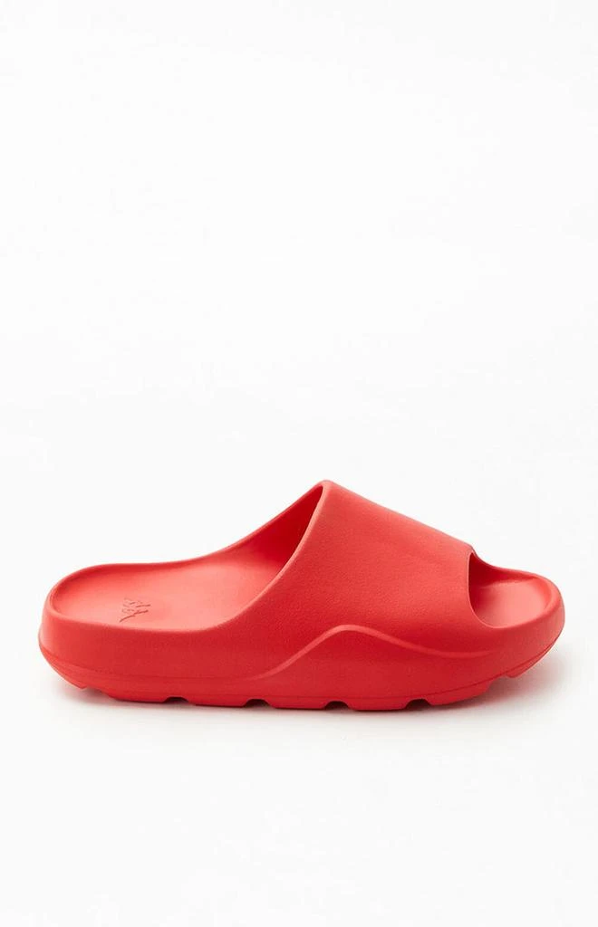 商品Kappa|Women's Red Authentic Plume 1 Slide Sandals,价格¥148,第1张图片