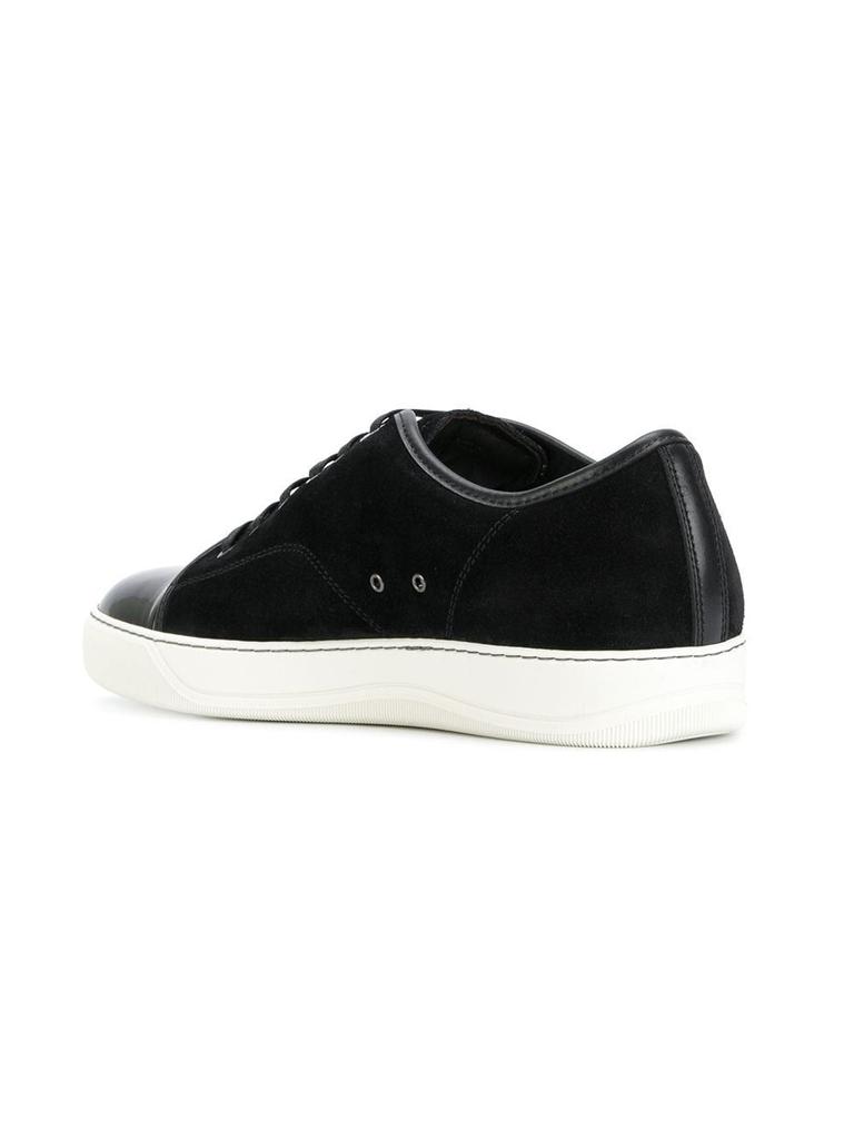 Lanvin Men's  Black Leather Sneakers商品第3张图片规格展示