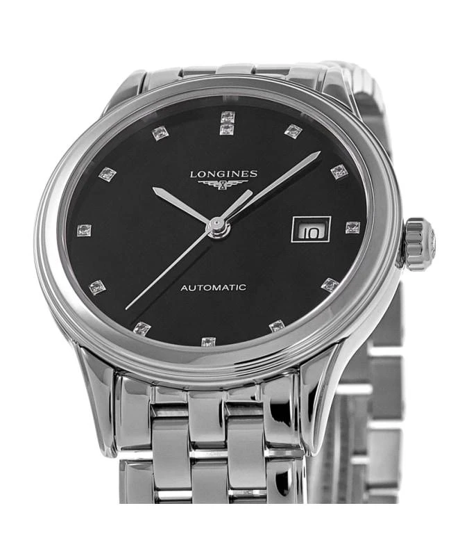 商品Longines|Longines Flagship Automatic 30mm Black Diamond Dial Steel Women's Watch L4.374.4.57.6,价格¥8873,第2张图片详细描述