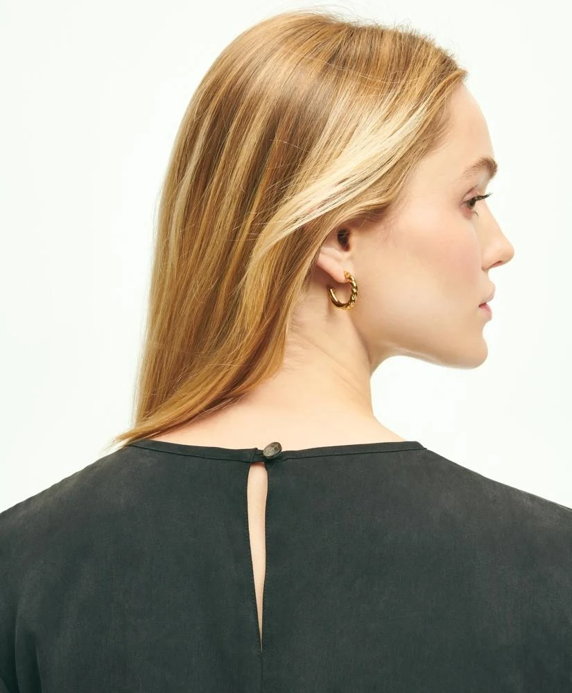 商品Brooks Brothers|Soft Icons Short-Sleeve Blouse,价格¥205,第3张图片详细描述