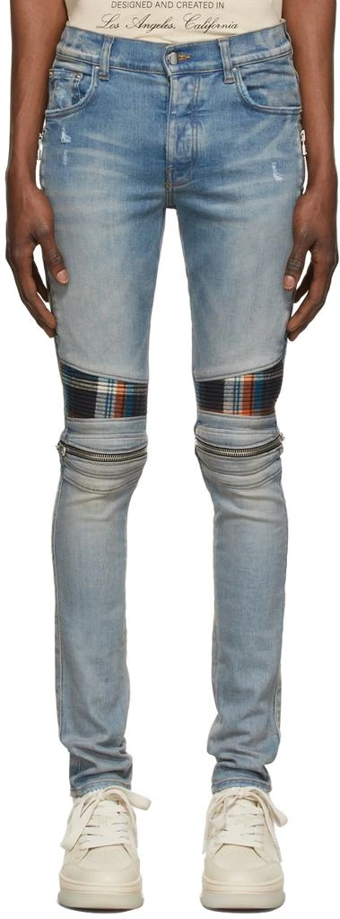 商品AMIRI|Blue MX2 Plaid Jeans,价格¥3033,第1张图片