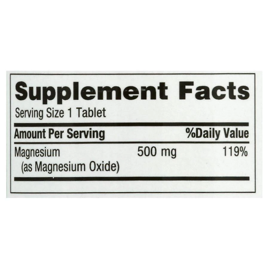商品Finest Nutrition|Magnesium 500 mg Dietary Supplement Tablets,价��格¥96,第3张图片详细描述
