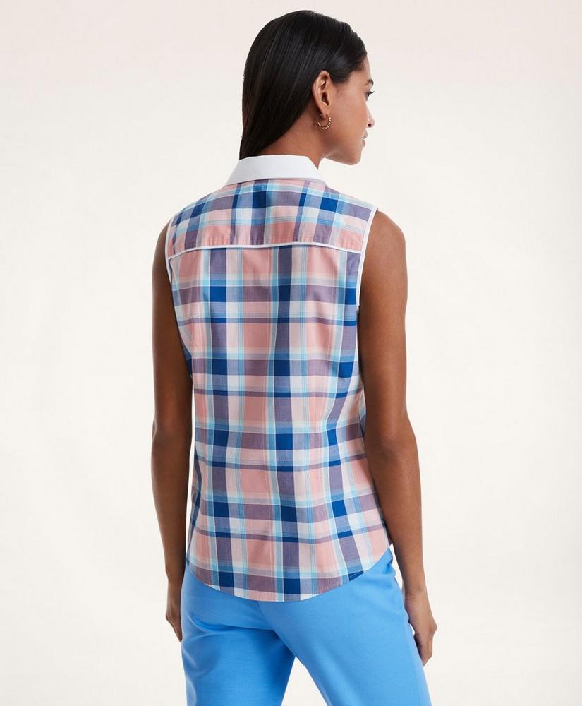 商品Brooks Brothers|Fitted Cotton Sleeveless Shirt,价格¥224,第4张图片详细描述