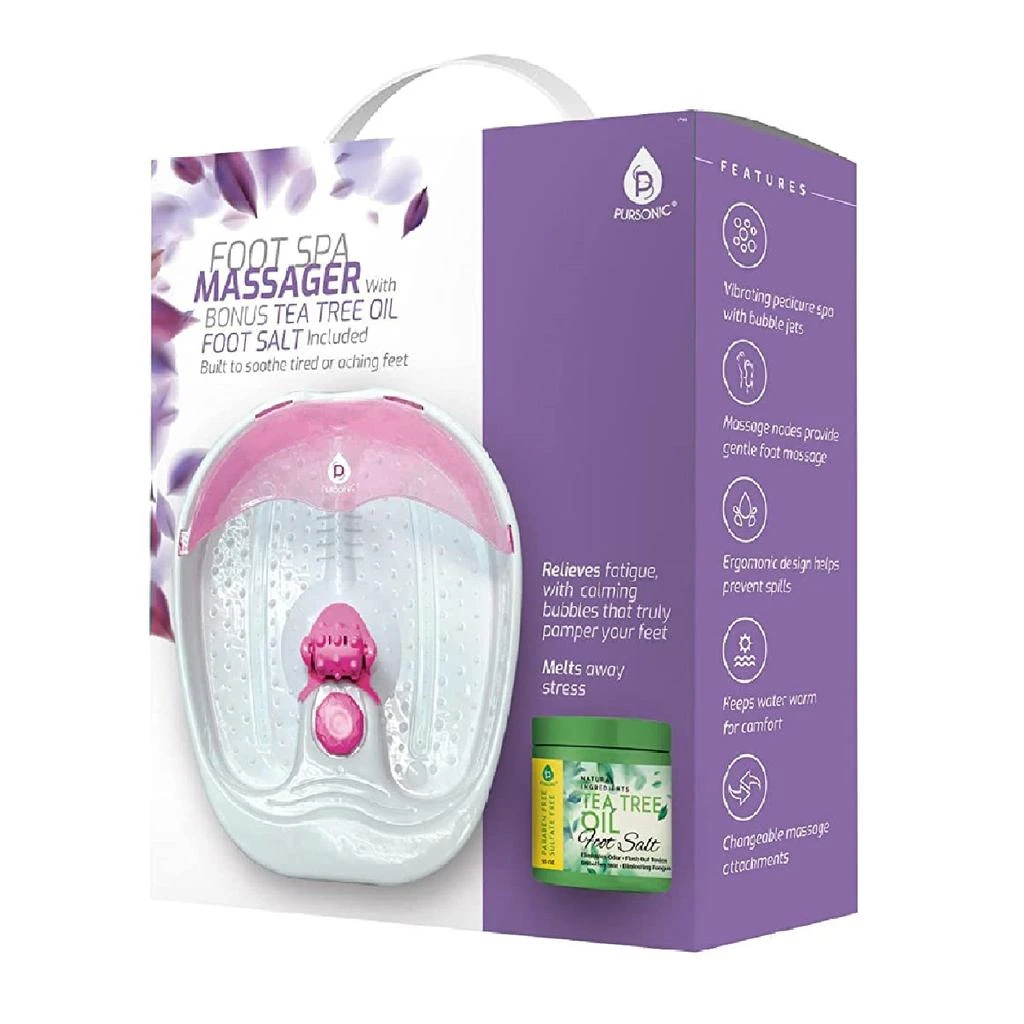 商品PURSONIC|Foot Spa Massager with Tea Tree Oil Foot Salt Scrub (Warming Function),价格¥475,第2张图片详细描述