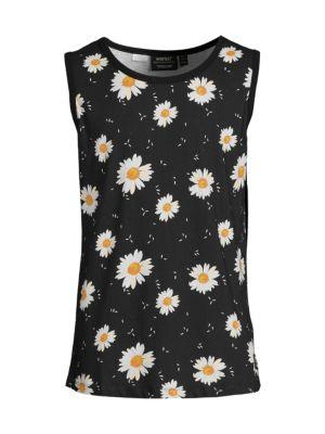 Floral Sleeveless T Shirt商品第3张图片规格展示