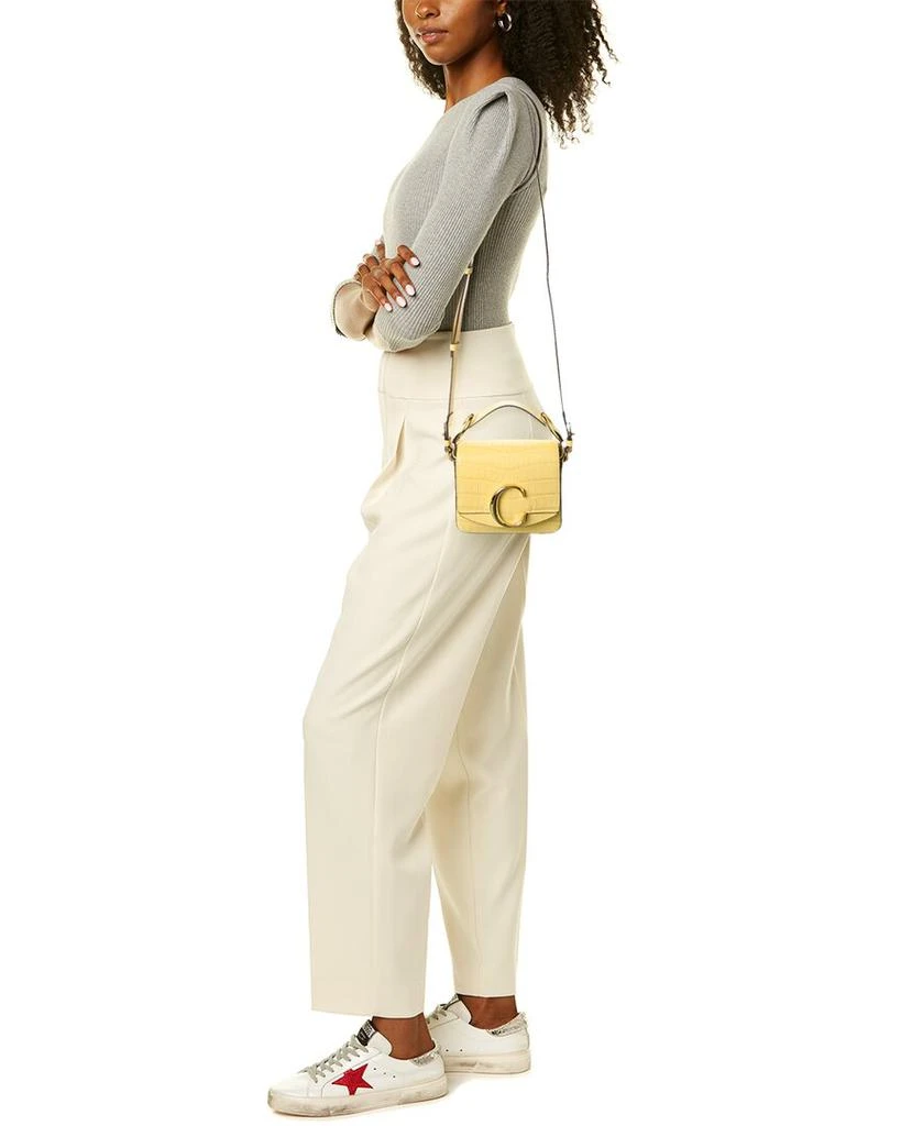 商品Chloé|Chloe C Mini Croc-Embossed Leather Shoulder Bag,价格¥5859,第4张图片详细描述