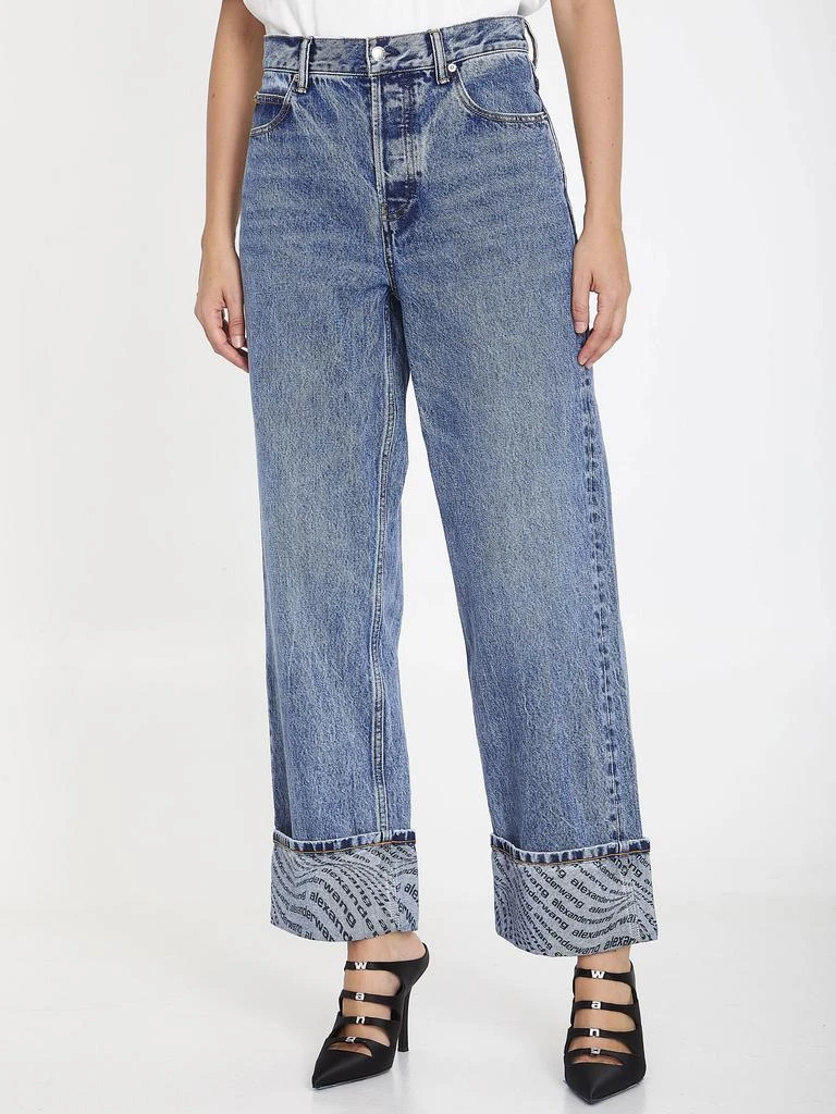 商品Alexander Wang|Wave cuff wide jeans,价格¥1911,第2张图片详细描述