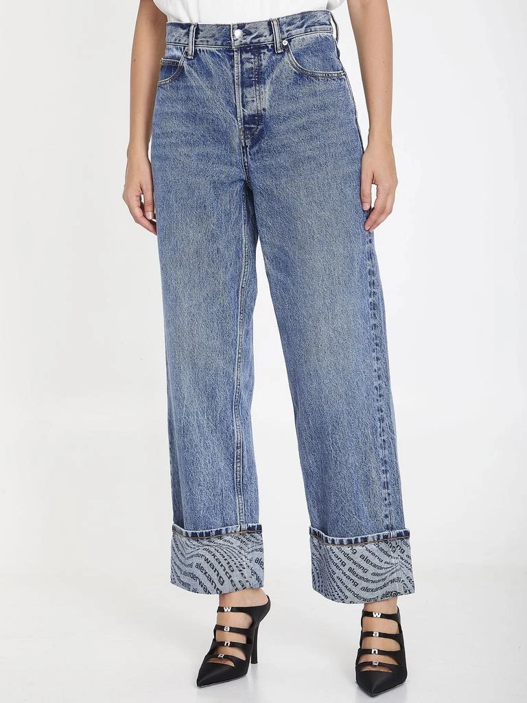 商品Alexander Wang|Wave cuff wide jeans,价格¥1912,第2张图片详细描述