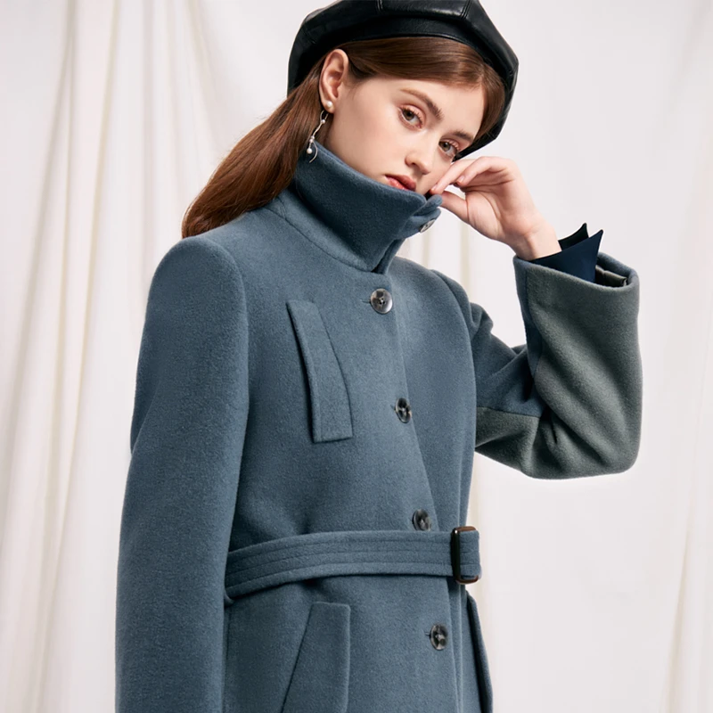 Nina 羊毛大衣-深蓝色 | Nina Wool  Coat - Nightime Blue 商品