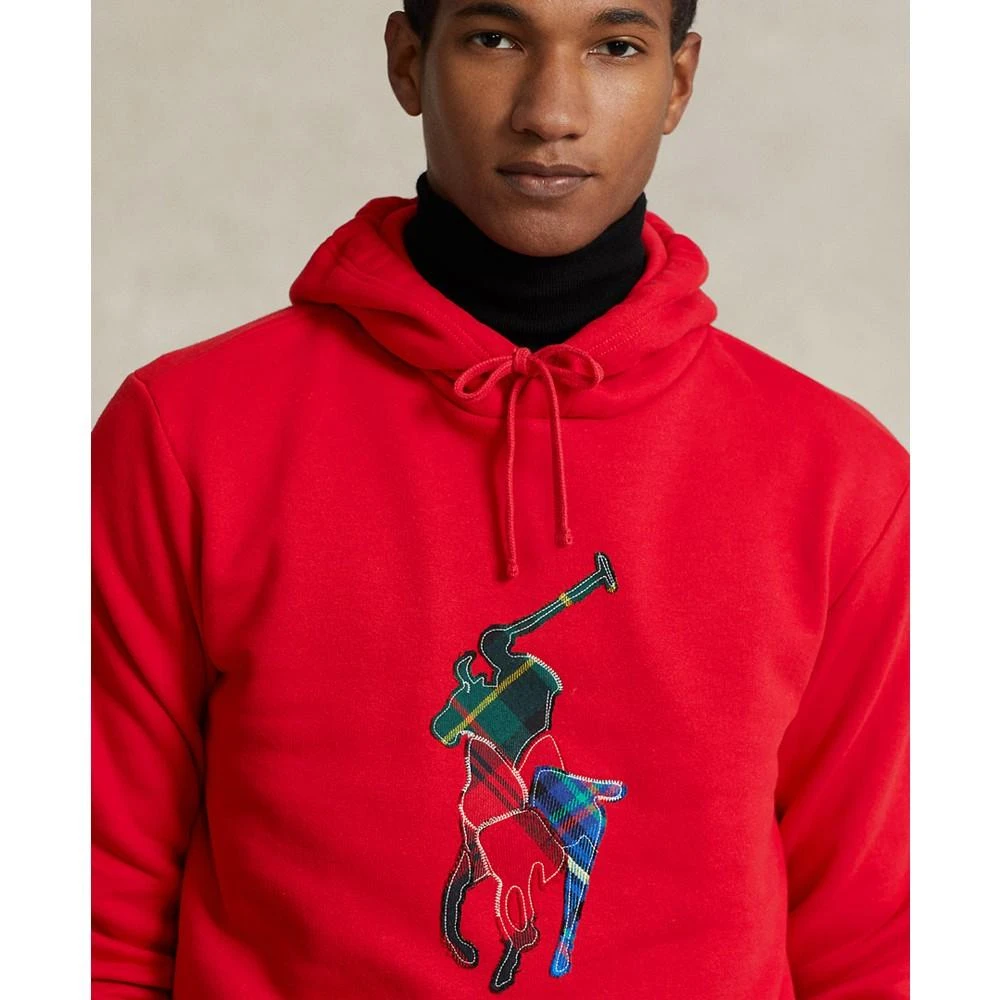 商品Ralph Lauren|Men's The RL Fleece Plaid-Pony Hoodie,价格¥967,第3张图片详细描述