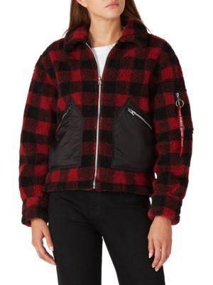 商品[二手商品] Alpha Industries|Plaid Faux Shearling Jacket,价格¥332,第1张图片