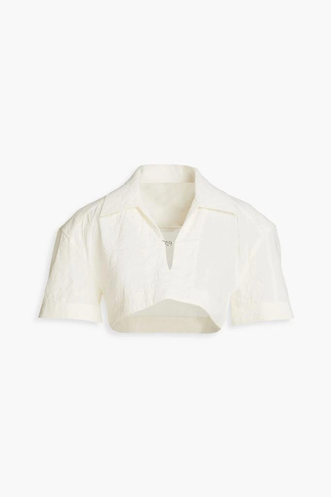 商品Jacquemus|Bebi cropped hemp and cotton-blend shirt,价格¥1270,第1张图片