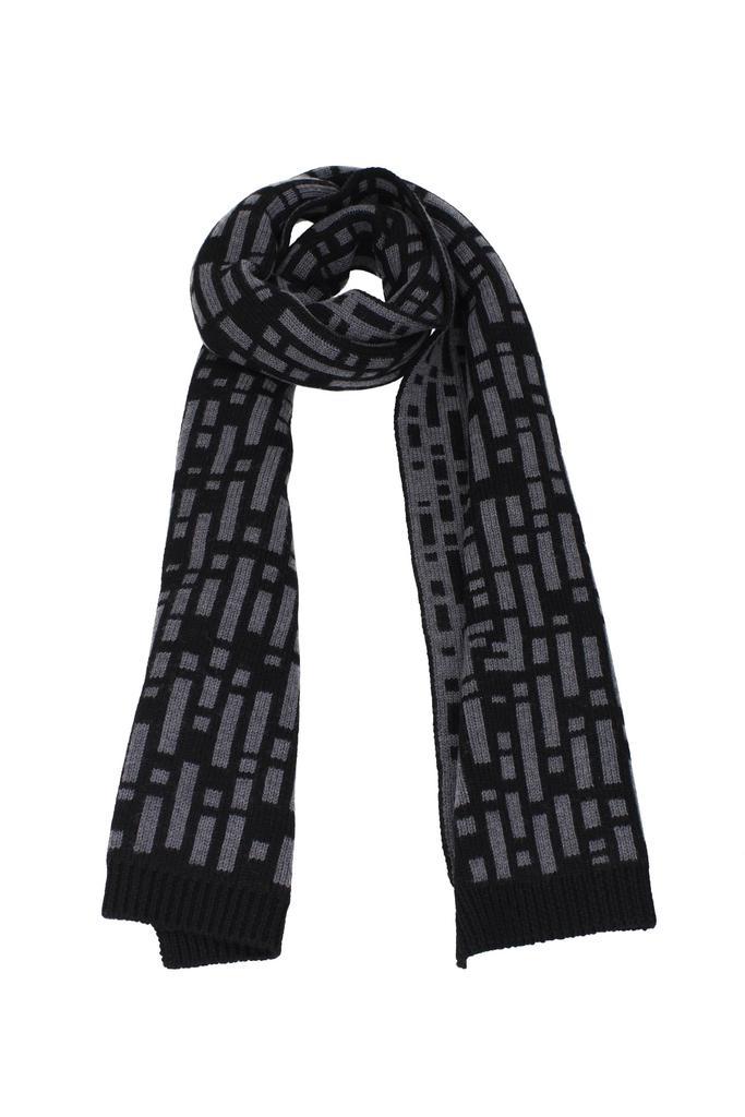 商品Fendi|Scarves Wool Black Grey,价格¥2425,第1张图片