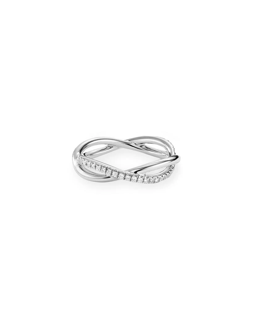 商品David Yurman|4mm Crossover Platinum Diamond Wedding Band, Size 4.5,价格¥16187,第1张图片