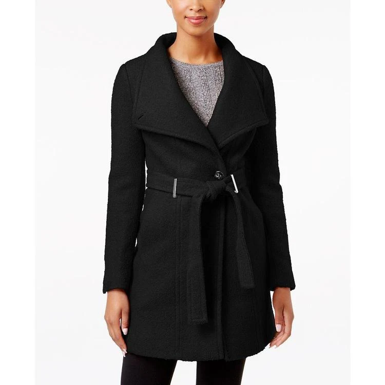 商品Calvin Klein|Wool-Blend Asymmetrical Walker Coat,价格¥1159,第4张图片详细描述