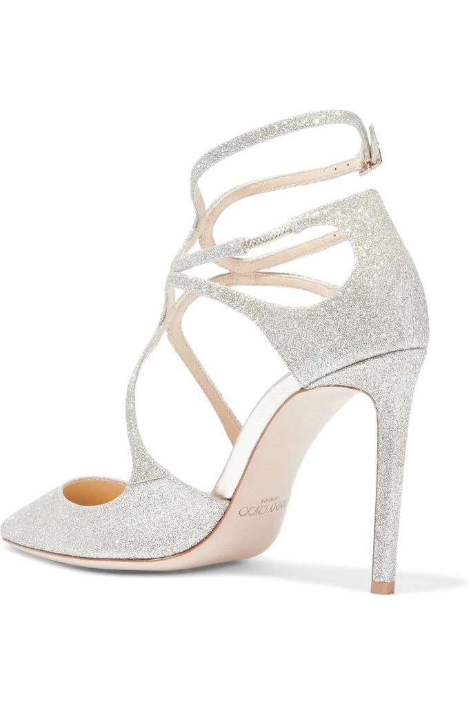 商品Jimmy Choo|Lancer 100 cutout glittered lamé pumps,价格¥2896,第3张图片详细描述