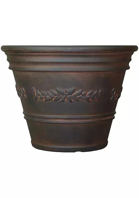 商品belk|Decor Sunnydaze Laurel Double Walled Flower Planter   Rust   13,价格¥296,第2张图片详细描述