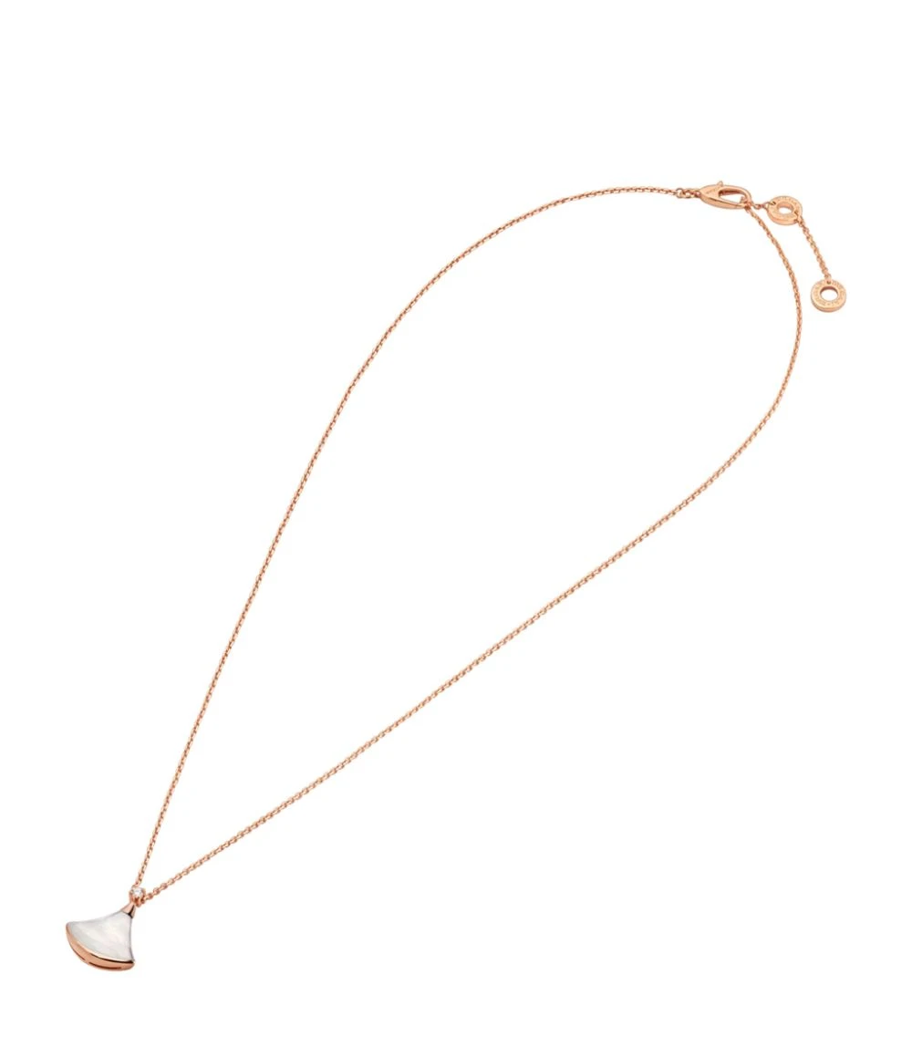 商品BVLGARI|Rose Gold, Mother-of-Pearl And Diamond Divas' Dream Necklace CL857185,价格¥16061,第1张图片