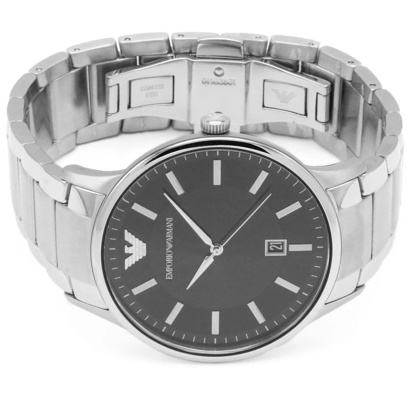 商品Emporio Armani|Emporio Armani Renato Quartz Black Dial Stainless Steel Men's Watch AR11181｜包邮【G纽约直发】,价格¥1193,第4张图片详细描述