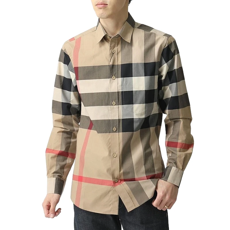 商品Burberry|包邮 | 男士格纹衬衫 8010213（预计一周发货）【香港直发】,价格¥2933,第5张图片详细描述