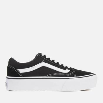 Vans Women's Old Skool Platform Trainers - Black/White商品第1张图片规格展示