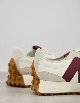 商品New Balance|New Balance 327 trainers in off white and burgundy,价格¥818,第2张图片详细描述