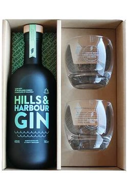 商品Crafty Distillery|Hills & Harbour Gin & Rocks Glasses Gift Set,价格¥599,第1张图片