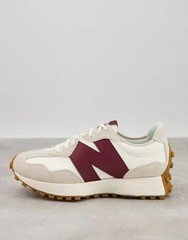 商品New Balance|New Balance 327 trainers in off white and burgundy,价格¥818,第4张图片详细描述