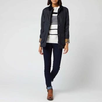 商品Barbour|Barbour Women's Beadnell Wax Jacket - Navy,价格¥1670,第3张图片详细描述