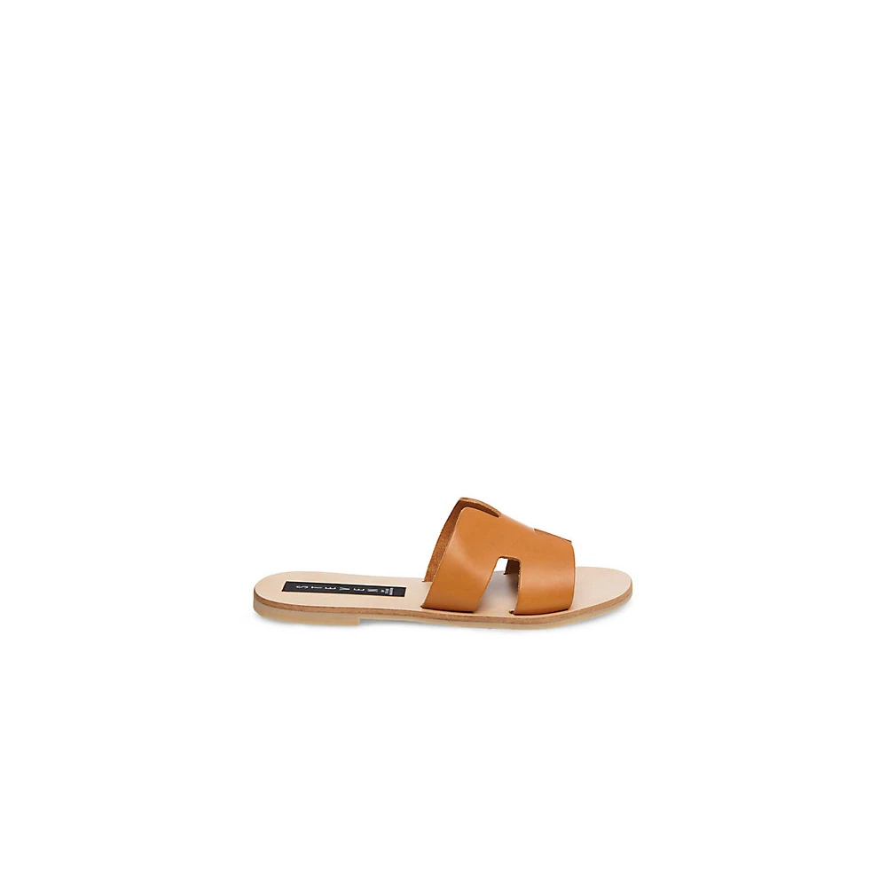 商品Steve Madden|包邮 | 女式GREECE奶茶色真皮休闲拖鞋 爱马仕同款 沙滩鞋 （预计一周发货）【Z洛杉矶直发】,价格¥583,第4张图片详细描述