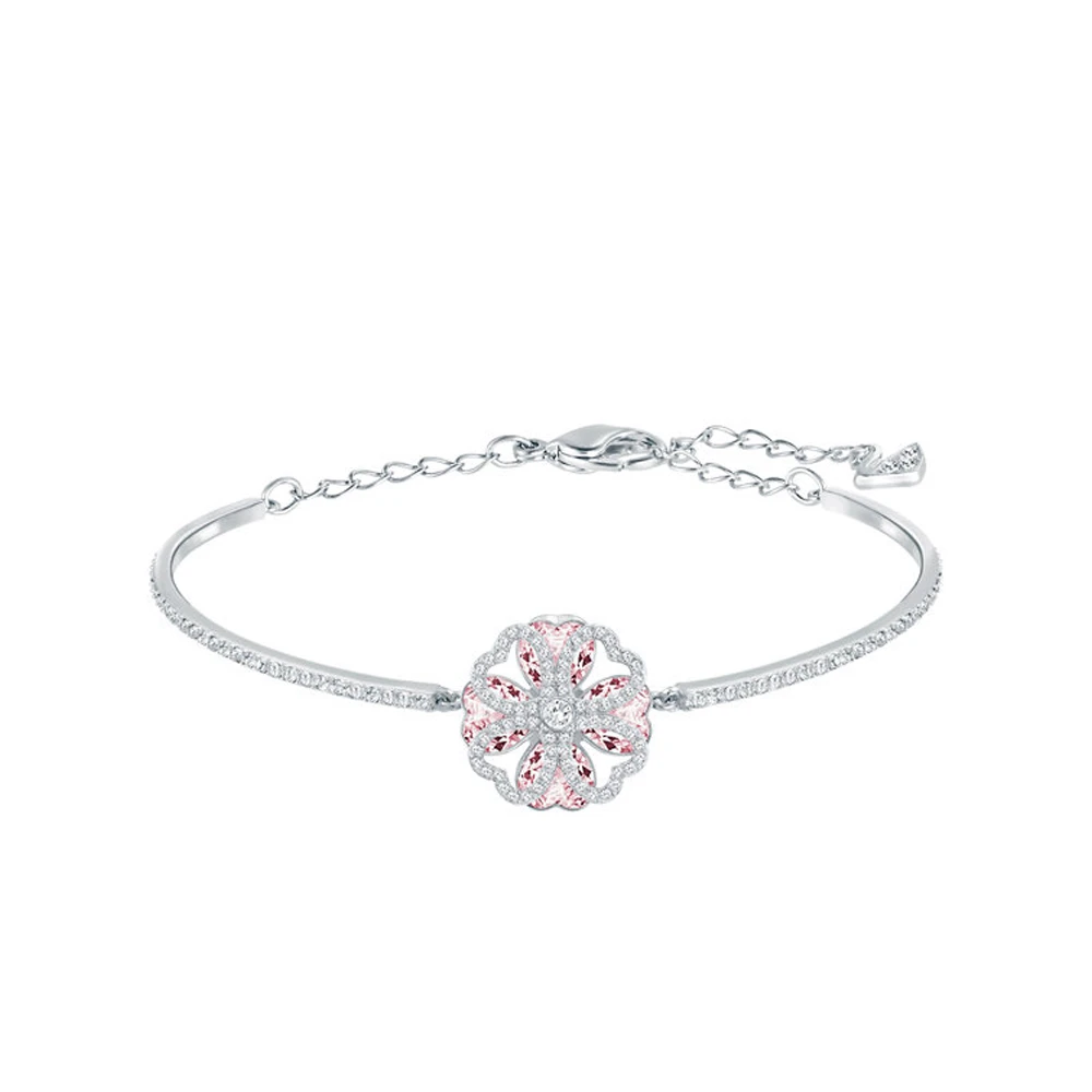 商品Swarovski|包邮｜施华洛世奇2016年新款Deary银色项链浅紫色水晶双层可旋转四叶草手镯 手链 5250725（预计 1 周发货）【Z洛杉矶直发】,价格¥832,第2张图片详细描述